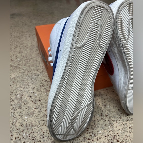 MENS SHOE Size 9 NIKE BLAZER MID 77 VINTAGE WHITE/RACER BLUE (Red/Blue) - Picture 13 of 13